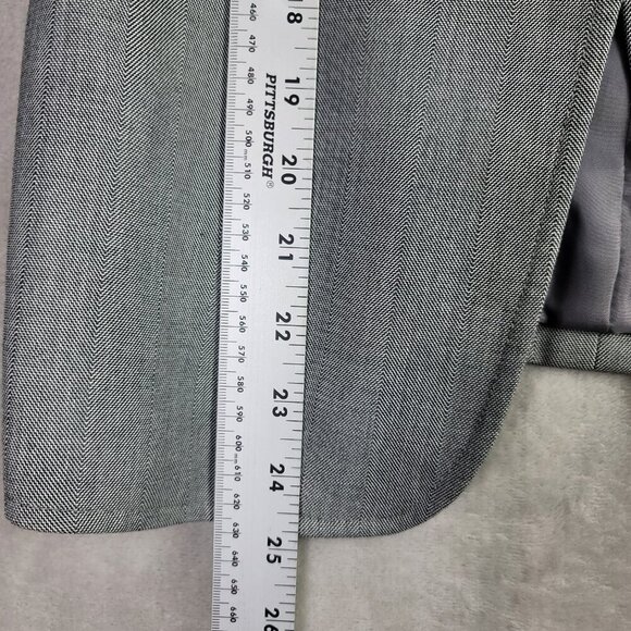 Tahari ASL Gray Zig-Zag Women's Hammered Button Suit Blazer | Size 6P - Picture 6 of 8